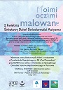 Plakat informujący o wystawie prac plastycznych